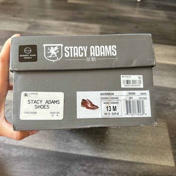 Stacy Adams lace up round toe men’s shoes cognac 13M - Picture 9 of 9